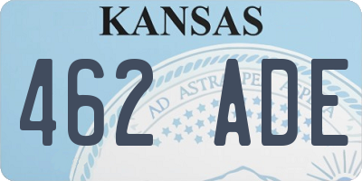 KS license plate 462ADE