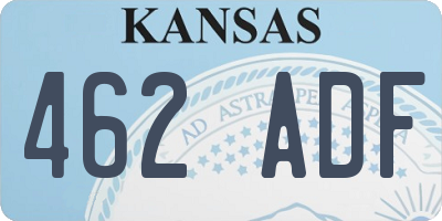 KS license plate 462ADF