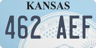 KS license plate 462AEF