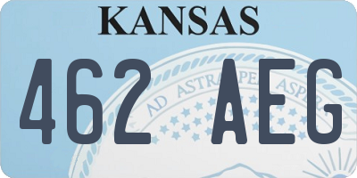 KS license plate 462AEG