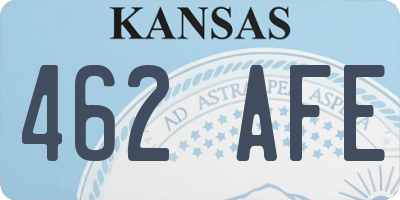 KS license plate 462AFE