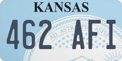 KS license plate 462AFI