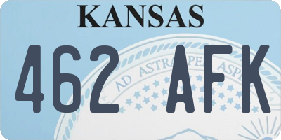 KS license plate 462AFK