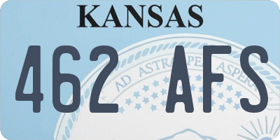 KS license plate 462AFS