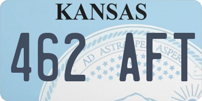KS license plate 462AFT