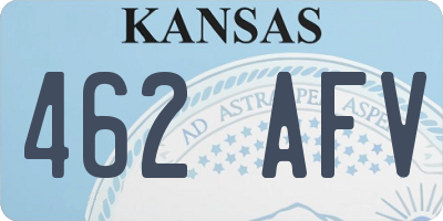KS license plate 462AFV