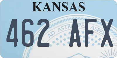 KS license plate 462AFX