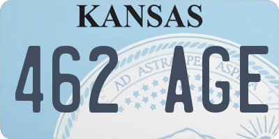 KS license plate 462AGE