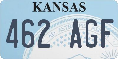 KS license plate 462AGF