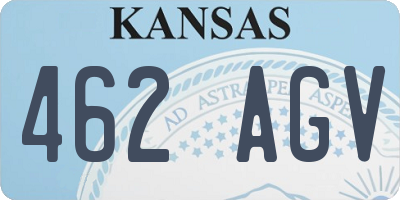 KS license plate 462AGV