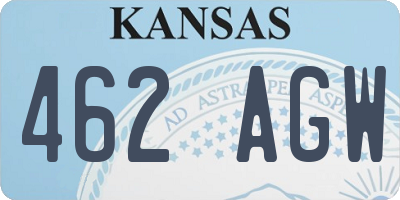 KS license plate 462AGW
