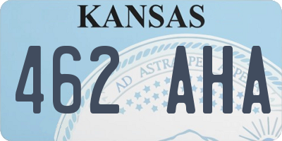 KS license plate 462AHA