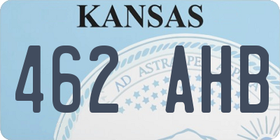 KS license plate 462AHB