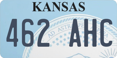 KS license plate 462AHC