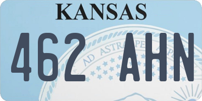 KS license plate 462AHN