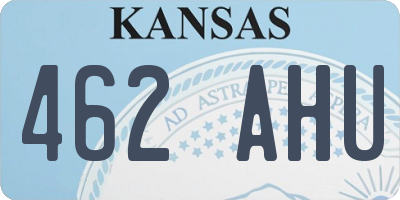 KS license plate 462AHU