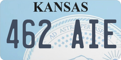 KS license plate 462AIE