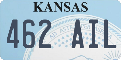 KS license plate 462AIL