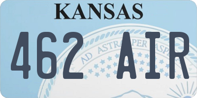 KS license plate 462AIR
