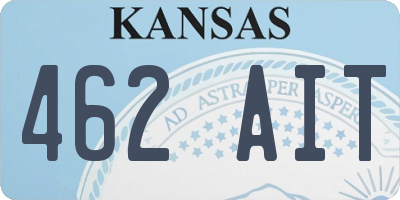 KS license plate 462AIT