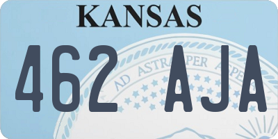 KS license plate 462AJA