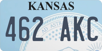 KS license plate 462AKC