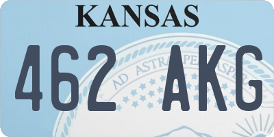 KS license plate 462AKG