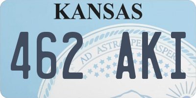 KS license plate 462AKI