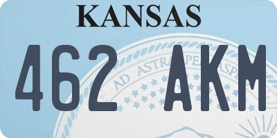 KS license plate 462AKM