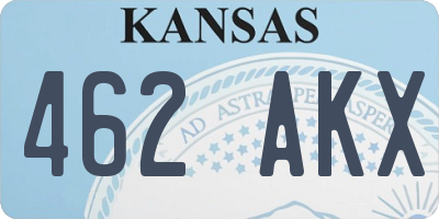 KS license plate 462AKX