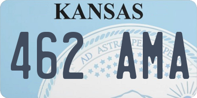 KS license plate 462AMA
