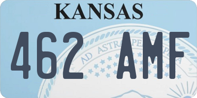 KS license plate 462AMF
