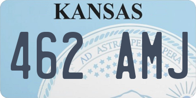KS license plate 462AMJ