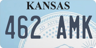 KS license plate 462AMK