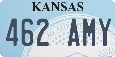 KS license plate 462AMY