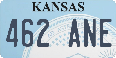 KS license plate 462ANE