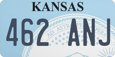 KS license plate 462ANJ