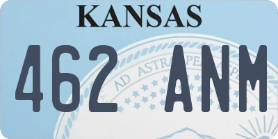 KS license plate 462ANM