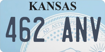 KS license plate 462ANV