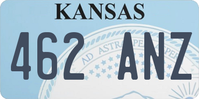 KS license plate 462ANZ