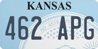 KS license plate 462APG