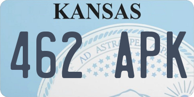 KS license plate 462APK