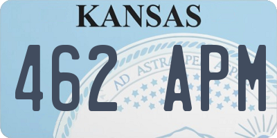 KS license plate 462APM