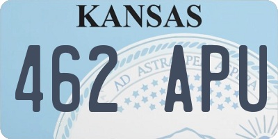 KS license plate 462APU