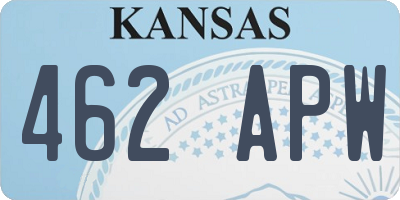 KS license plate 462APW