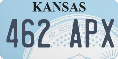 KS license plate 462APX