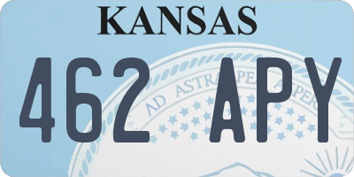 KS license plate 462APY