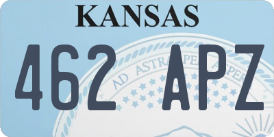 KS license plate 462APZ