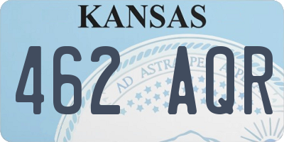 KS license plate 462AQR