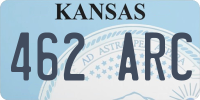 KS license plate 462ARC